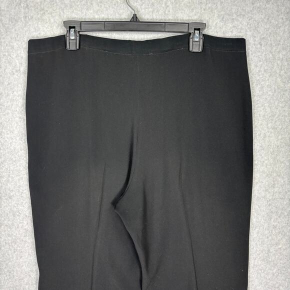 St John Collection Marie Gray Pants Women 8 Black Trouser Slacks High Rise Dress - Picture 9 of 13